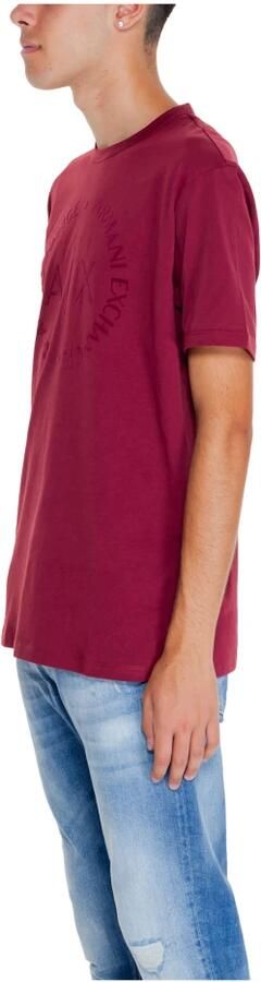 Armani Exchange T-shirt met ronde hals van katoen Red Heren