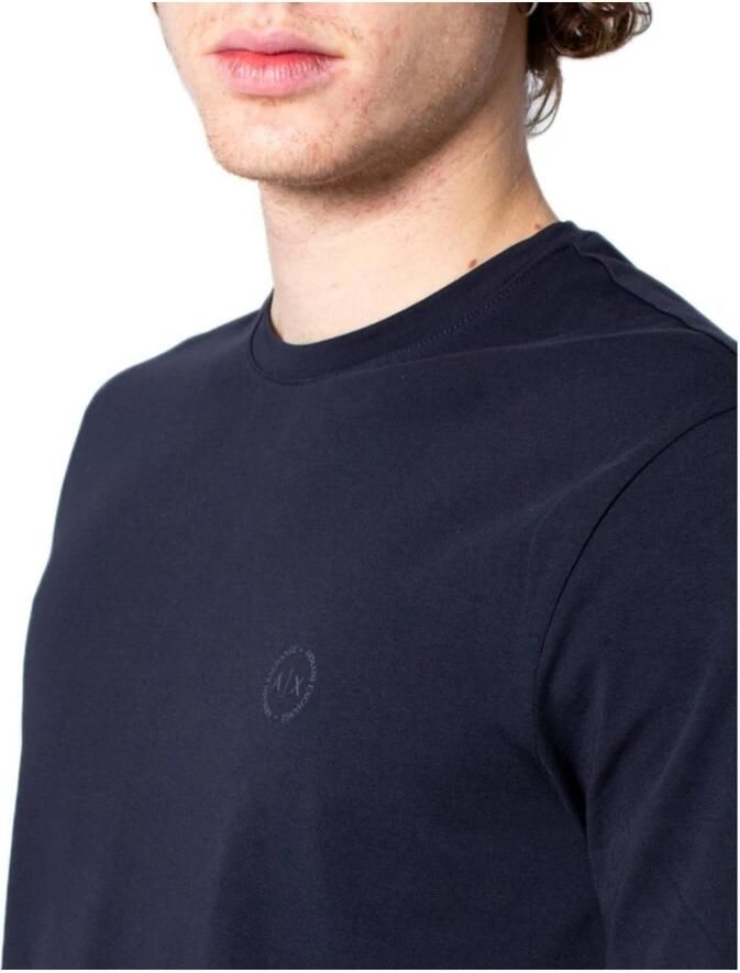 Armani Exchange T-shirt voor heren van katoen-polyestermix Blue Heren