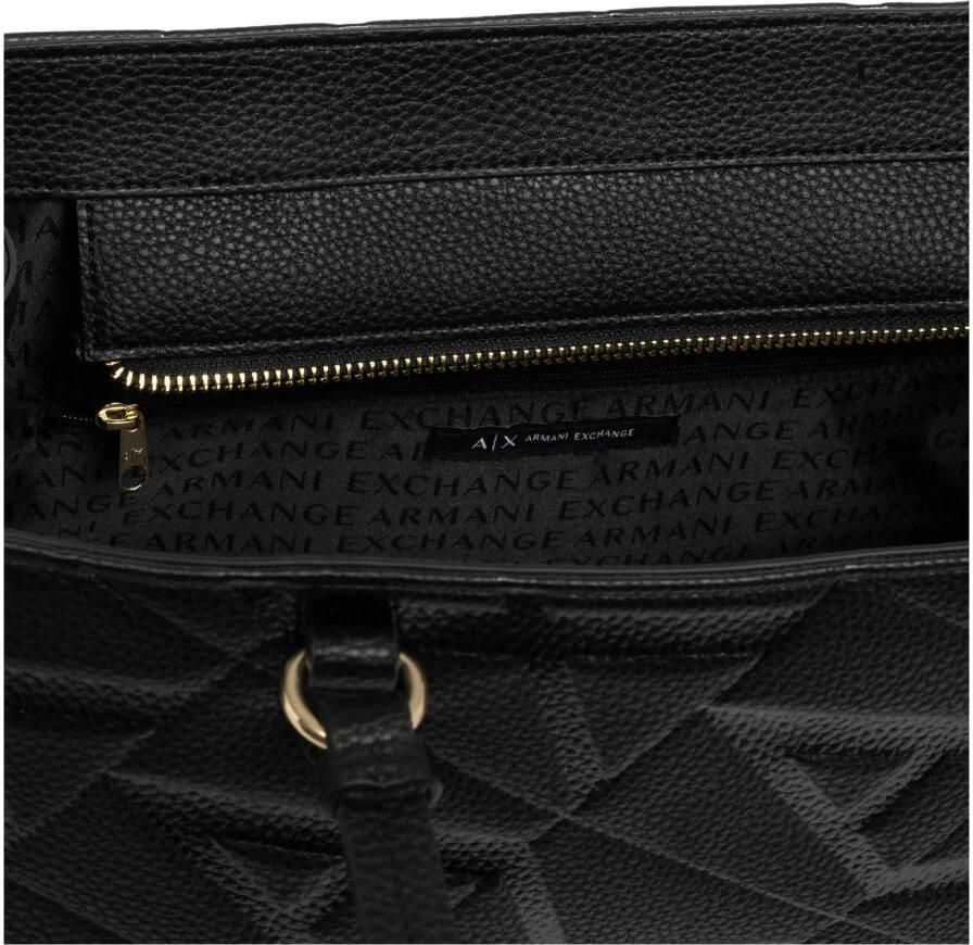 Armani Exchange Tote Bag met Logoprint en Verstelbare Riemen Black Dames