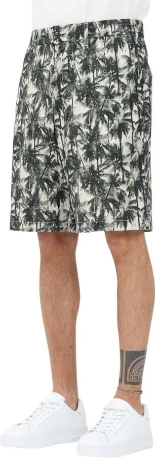 Armani Exchange Tropische Palmprint Casual Shorts Green Heren - Foto 3