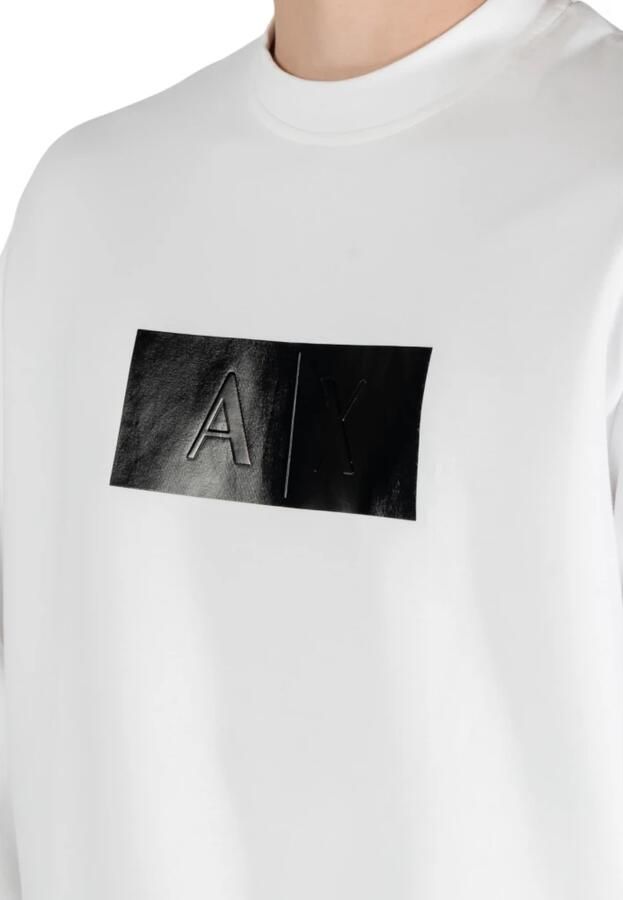 Armani Exchange Wit Bedrukte Sweatshirt met Lange Mouwen White Heren