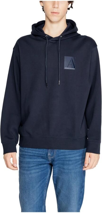 Armani Exchange Hoodie met geborduurd logo blauw Blue Heren - Foto 3