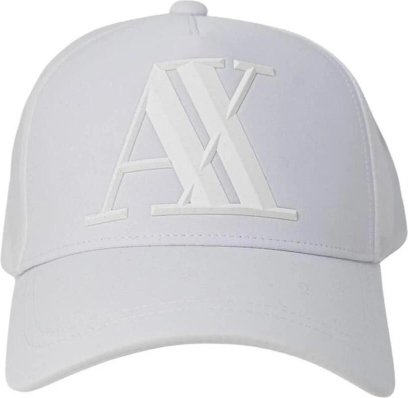 Armani Exchange Basis Katoenen Herenpet met Klep White Heren