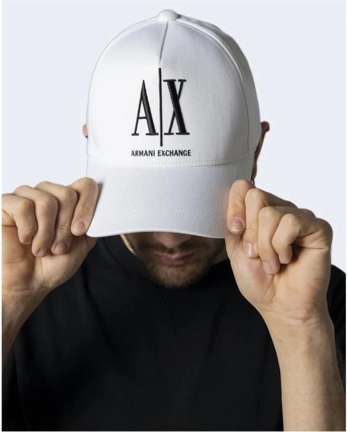 Armani Exchange Baseball Cap Classic Style White Heren