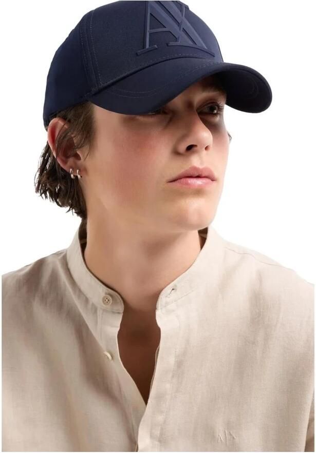 Armani Exchange Zonneklep Hoed Lente Zomer Collectie Blue Heren