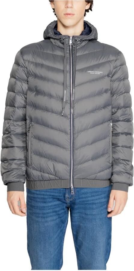 Armani Exchange Moderne Grijze Polyesterjas Heren Collectie Gray Heren - Foto 4