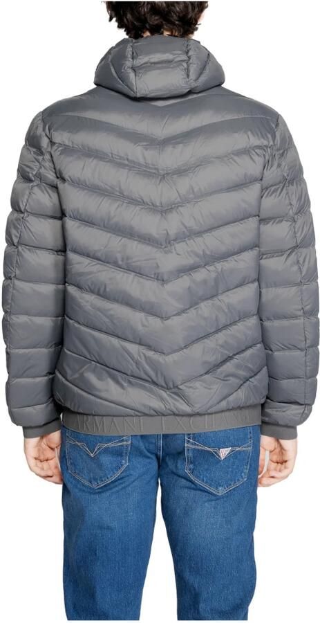 Armani Exchange Moderne Grijze Polyesterjas Heren Collectie Gray Heren