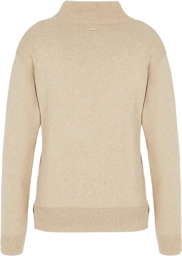 Ar i Exchange Beige Sweatshirt van wolmix Mock Neck Beige - Foto 5