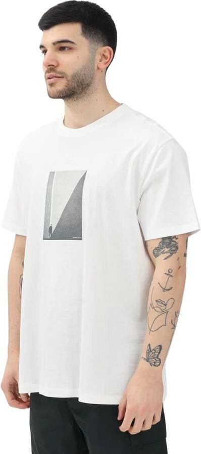 Armani Exchange Wit Grafisch Print Kortemouw T-shirt White Heren