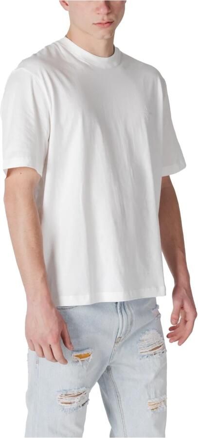 Armani Exchange Wit Katoenen T-Shirt Korte Mouw White Heren - Foto 2