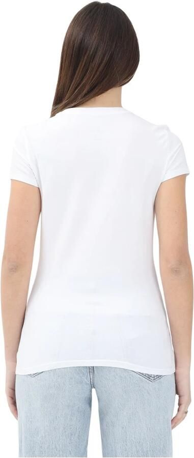 Armani Exchange Wit T-shirt met korte mouwen voor dames Modern ontwerp White Dames - Foto 3
