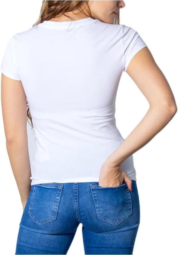 Armani Exchange Witte Print T-shirt voor Vrouwen White Dames