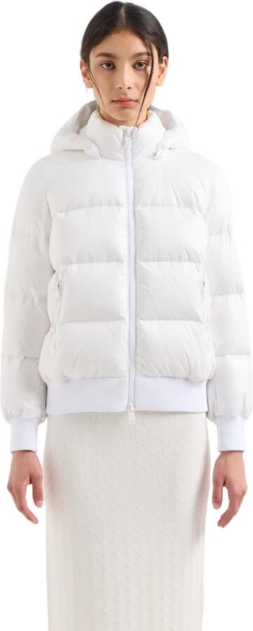 Armani Exchange Korte gewatteerde jas met capuchon wit White Dames - Foto 4