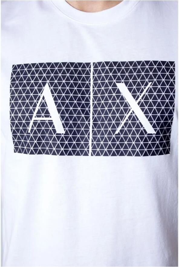 Armani Exchange Modern Print T-shirt met ronde hals White Heren - Foto 2