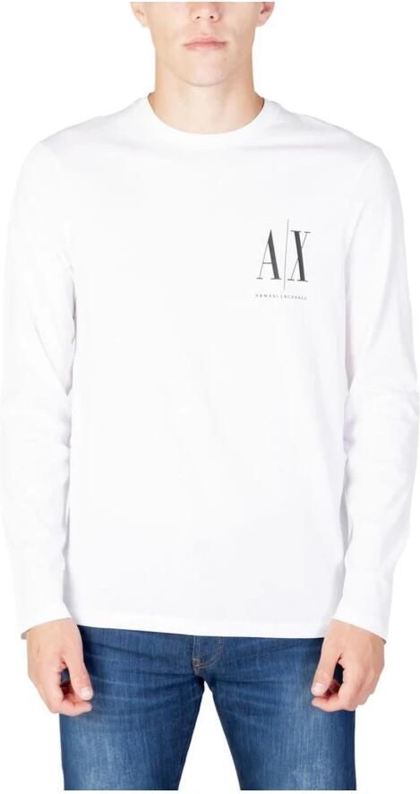 Armani Exchange Witte Katoenen T-shirt Herfst Winter Collectie White Heren - Foto 4