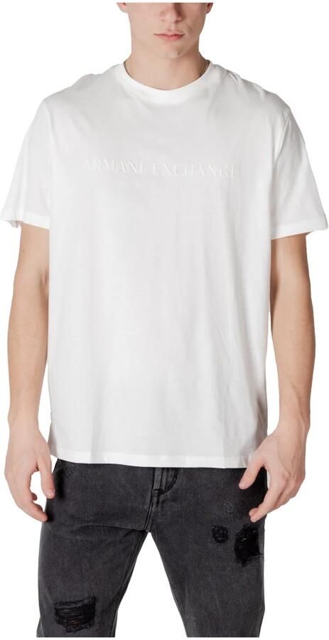 Armani Exchange Witte Katoenen T-shirt Ronde Hals White Heren - Foto 3