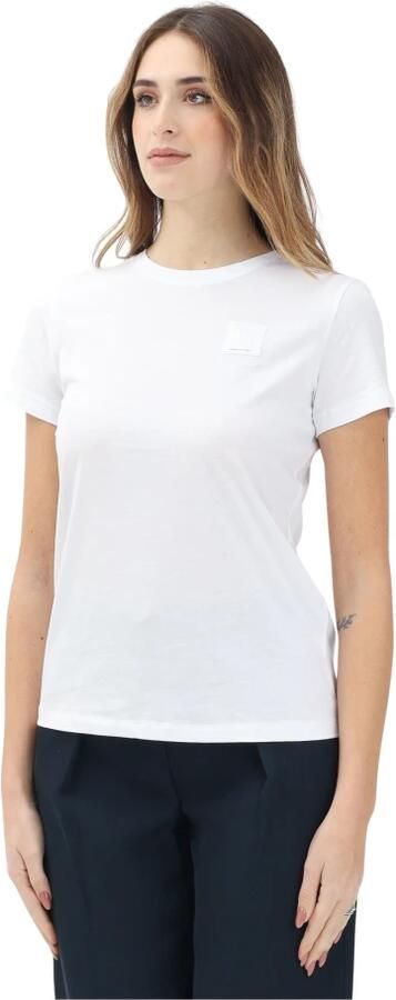Armani Exchange Witte korte mouw T-shirt voor vrouwen White Dames