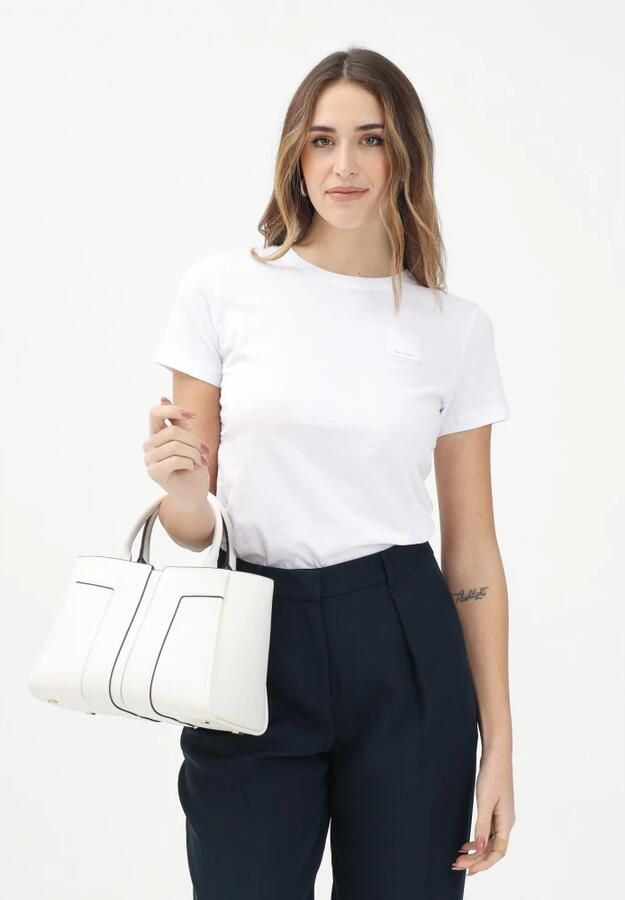 Armani Exchange Witte korte mouw T-shirt voor vrouwen White Dames - Foto 3