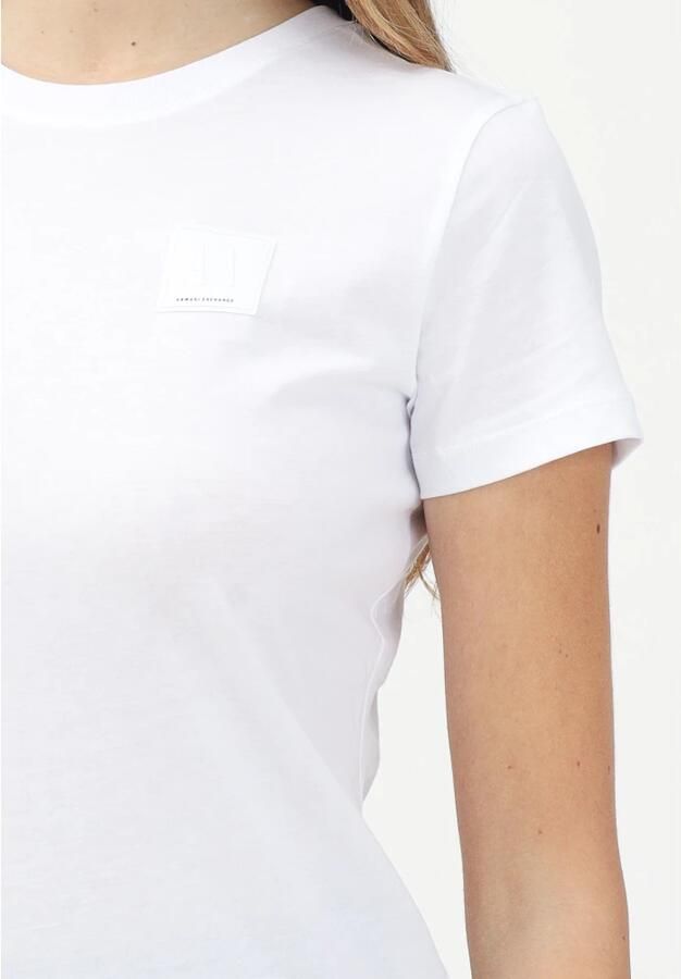 Armani Exchange Witte korte mouw T-shirt voor vrouwen White Dames - Foto 2