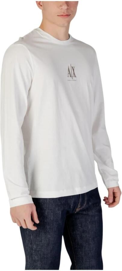 Armani Exchange Witte Longsleeve T-shirt met Print White Heren - Foto 2
