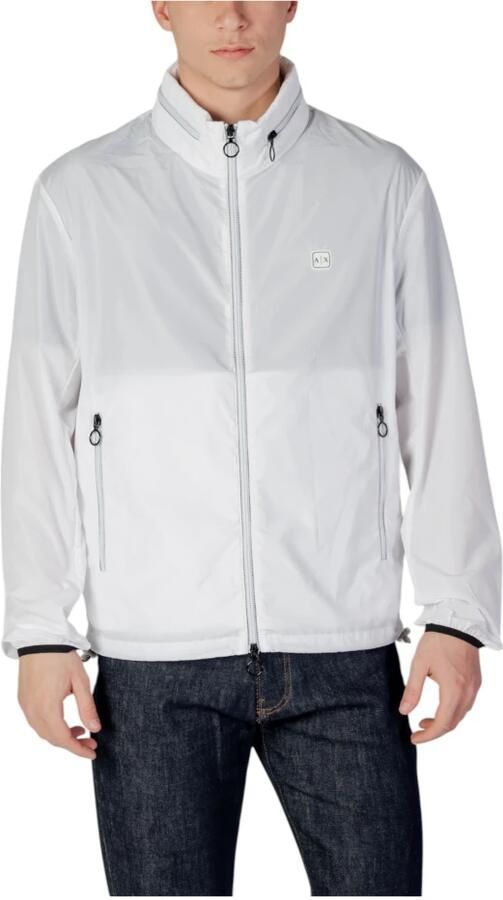Armani Exchange Witte Blouson Jas Winddicht Stedelijk Avontuur White Heren