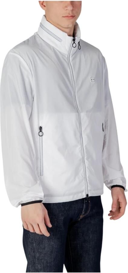 Armani Exchange Witte Blouson Jas Winddicht Stedelijk Avontuur White Heren - Foto 3