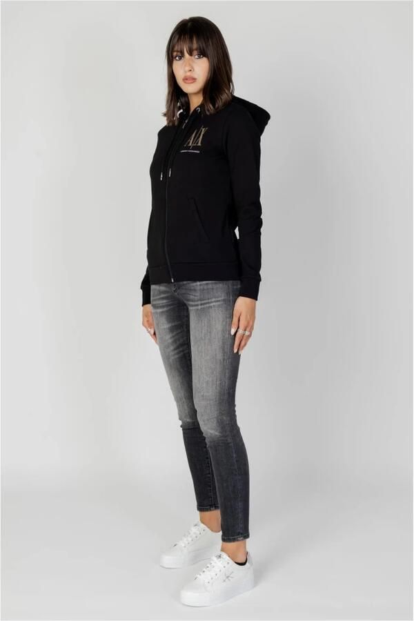 Armani Exchange Zwarte Sweatshirt voor Vrouwen Black Dames