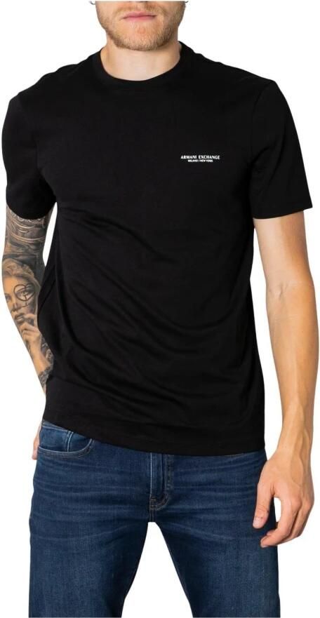 Armani Exchange Stijlvol T-shirt uit de Herfst Wintercollectie Black Heren