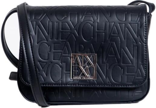 Armani Exchange Compacte polyurethaan handtas voor vrouwen Black Dames