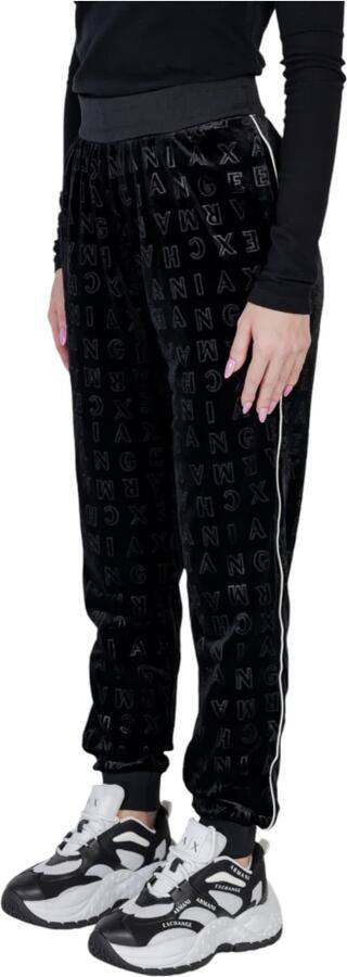 Armani Exchange Zwarte geprinte slip-on broek Black Dames - Foto 2