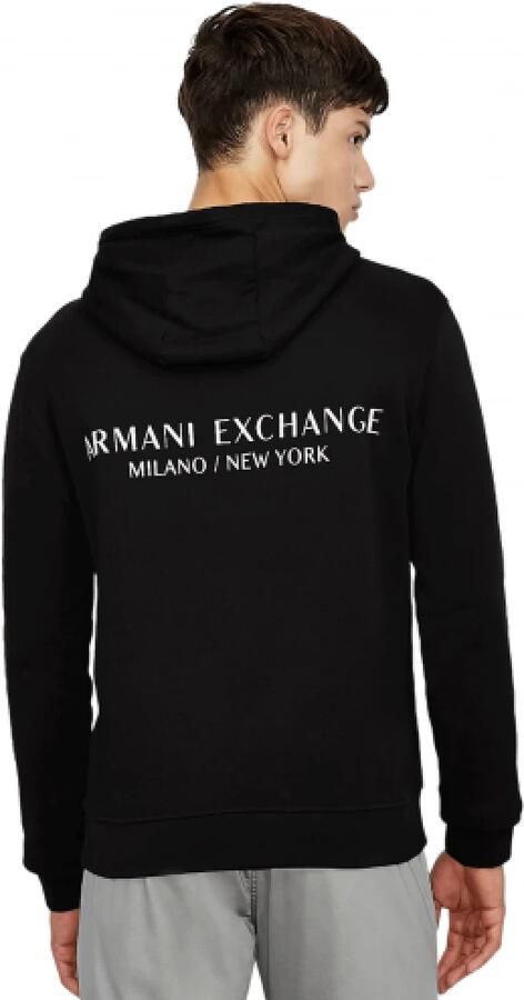 Armani Exchange Blauwe Hoodie Sweatshirt Milano New York Blue Heren - Foto 9