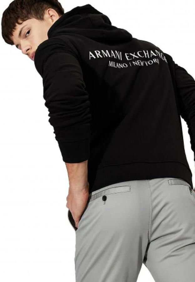 Armani Exchange Blauwe Hoodie Sweatshirt Milano New York Blue Heren - Foto 7