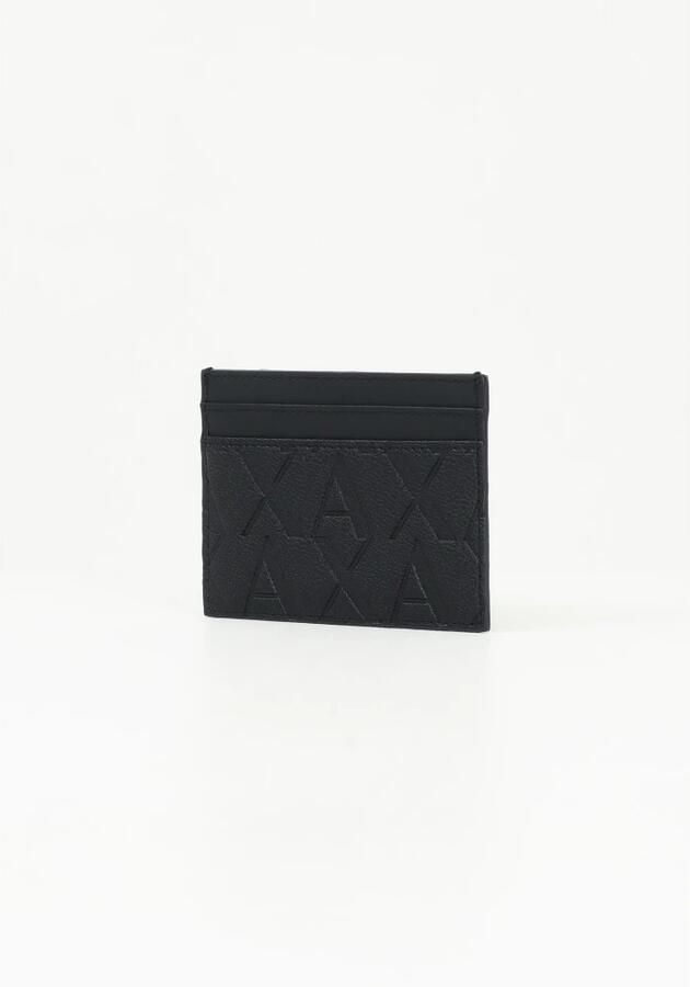 Armani Exchange Zwarte herenportemonnee met geometrische details Black Heren - Foto 2