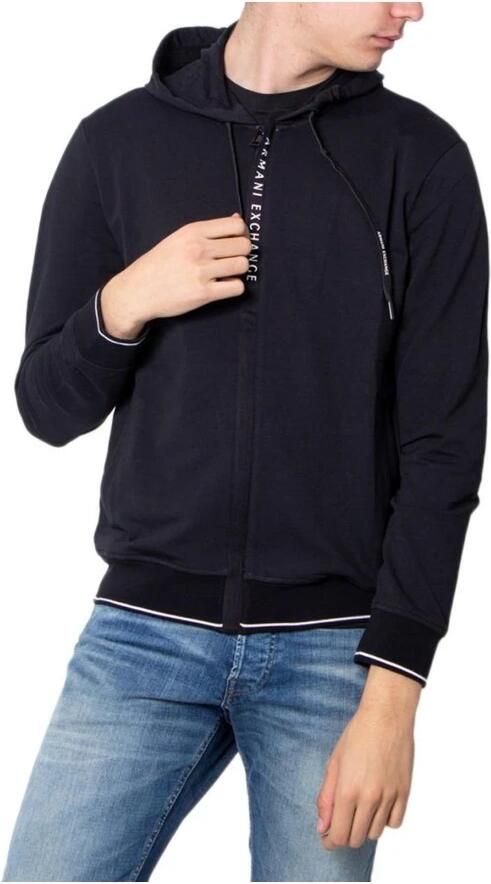 Armani Exchange Zwarte katoenen hoodie lente zomer collectie Black Heren - Foto 4