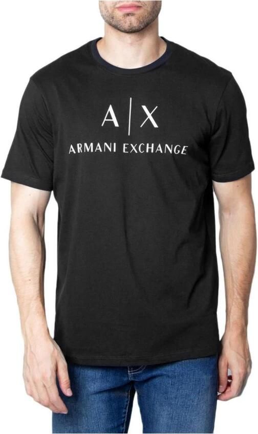 Armani Exchange Heren Jersey T-Shirt Lente Zomer Collectie Black Heren