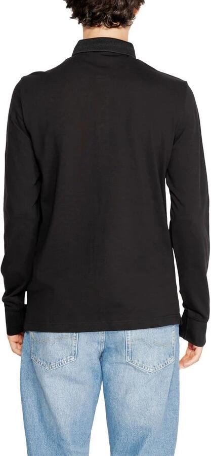 Emporio Armani Zwarte polo met lange mouwen en tonale logo Zwart Heren - Foto 2