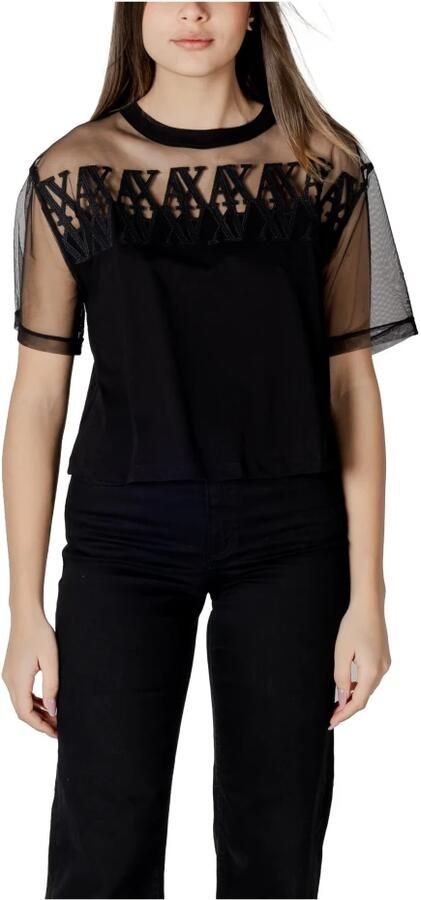 Armani Exchange Korte mouwen katoenen T-shirt collectie Black Dames - Foto 3
