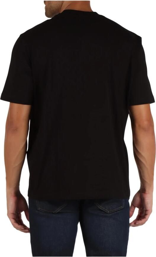 Armani Exchange Zwarte Katoenen T-shirt met Logoprint Black Heren