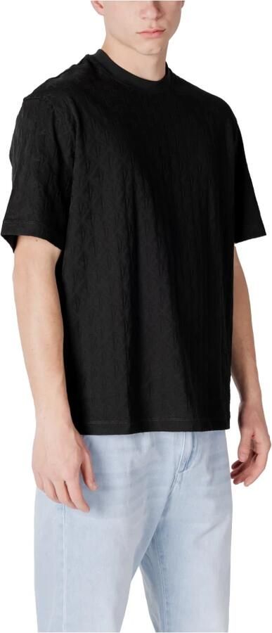 Armani Exchange Zwarte Katoenen T-shirt met Ronde Hals Black Heren - Foto 2