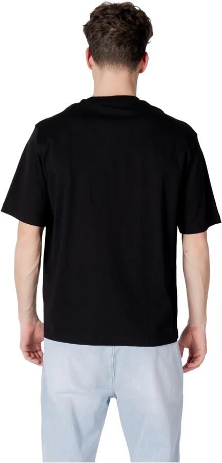 Armani Exchange Zwarte Katoenen T-shirt Ronde Hals Black Heren