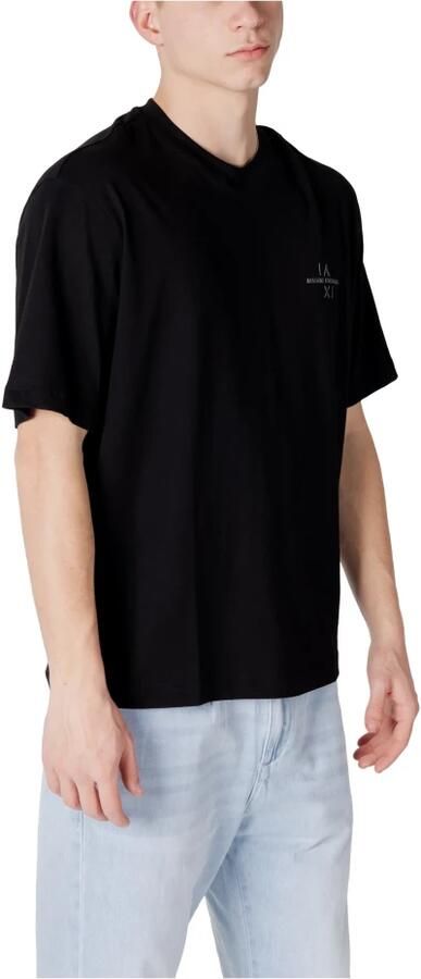 Armani Exchange Zwarte Katoenen T-shirt Ronde Hals Black Heren - Foto 2