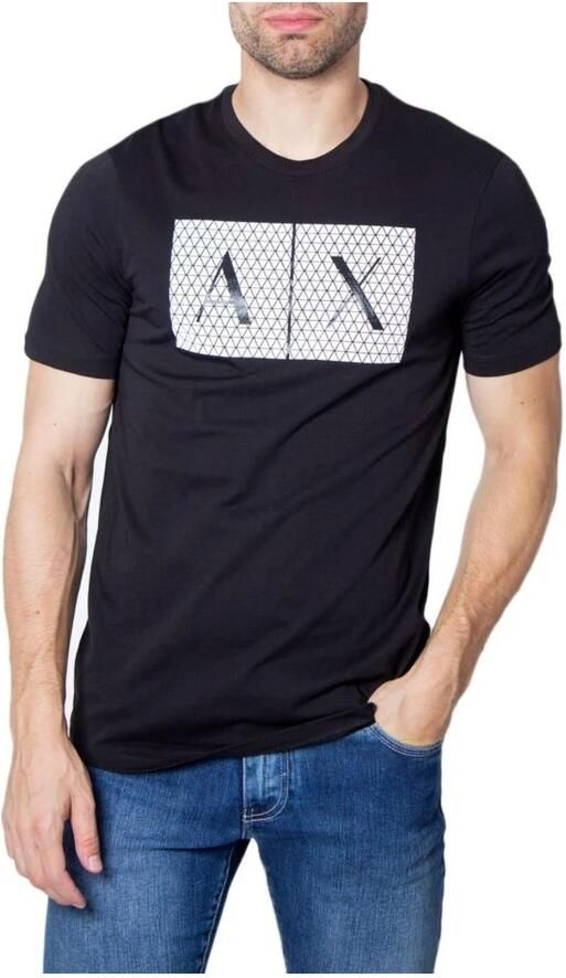 Armani Exchange Zwart Katoenen Heren T-Shirt Lente Zomer Collectie Black Heren - Foto 3