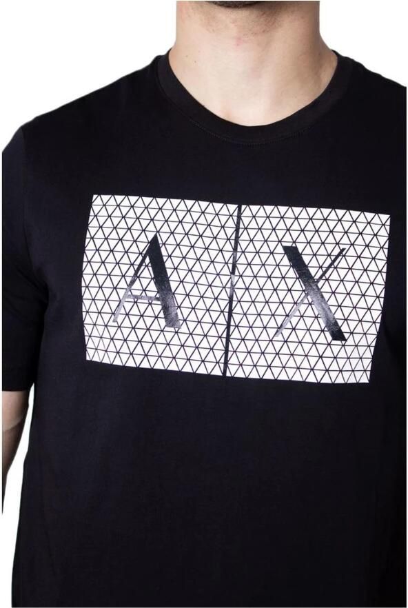 Armani Exchange Zwart Katoenen Heren T-Shirt Lente Zomer Collectie Black Heren