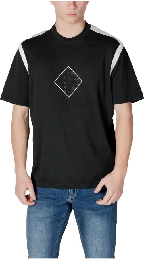 Armani Exchange Zwarte Katoenen T-shirt voor Mannen Black Heren - Foto 3
