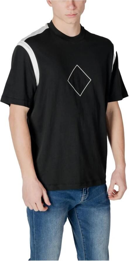Armani Exchange Zwarte Katoenen T-shirt voor Mannen Black Heren