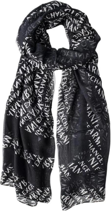 Armani Exchange Zwarte Modale Sjaal Dames Herfst Winter Collectie Black Dames - Foto 2