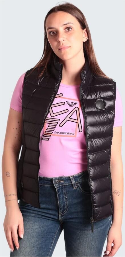 Armani Exchange Zwarte Mouwloze Jas met Ritssluiting Black Dames - Foto 6