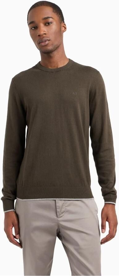 Armani Exchange Groene Trui Ronde Hals Elegant Comfort Green Heren - Foto 4