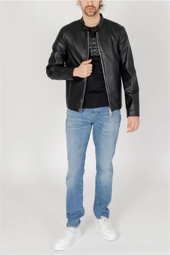 Armani Exchange Zwarte Polyester Lentejas Mannen Collectie Black Heren