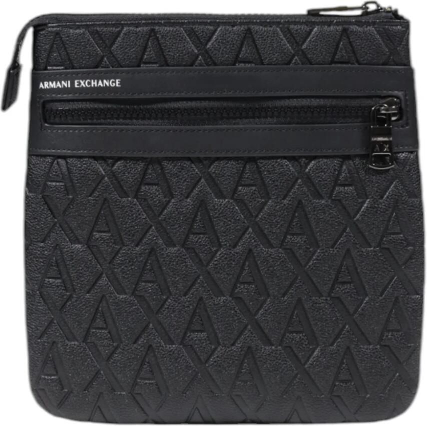 Armani Exchange Logo Crossbody Tas met Verstelbare Band Black Heren